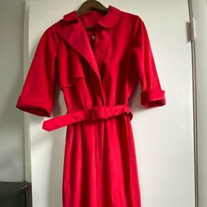 Vintage red dress with belt